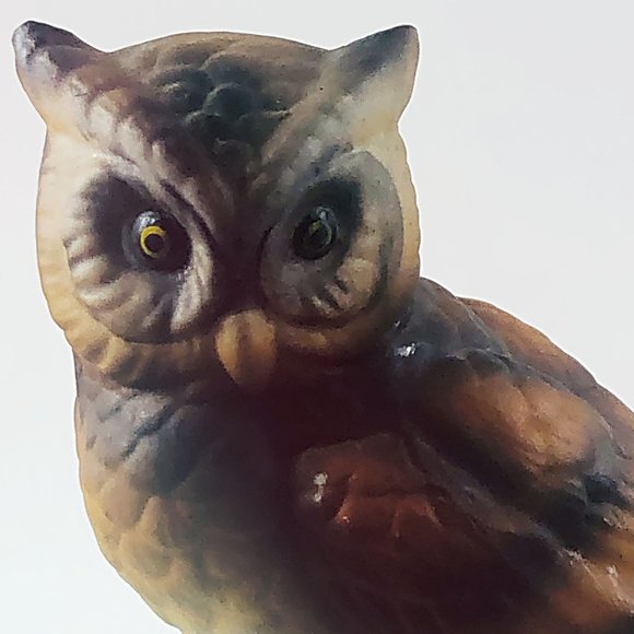 MIJ Owl on Branch with Acorns Bisque China - Picture 5 of 8